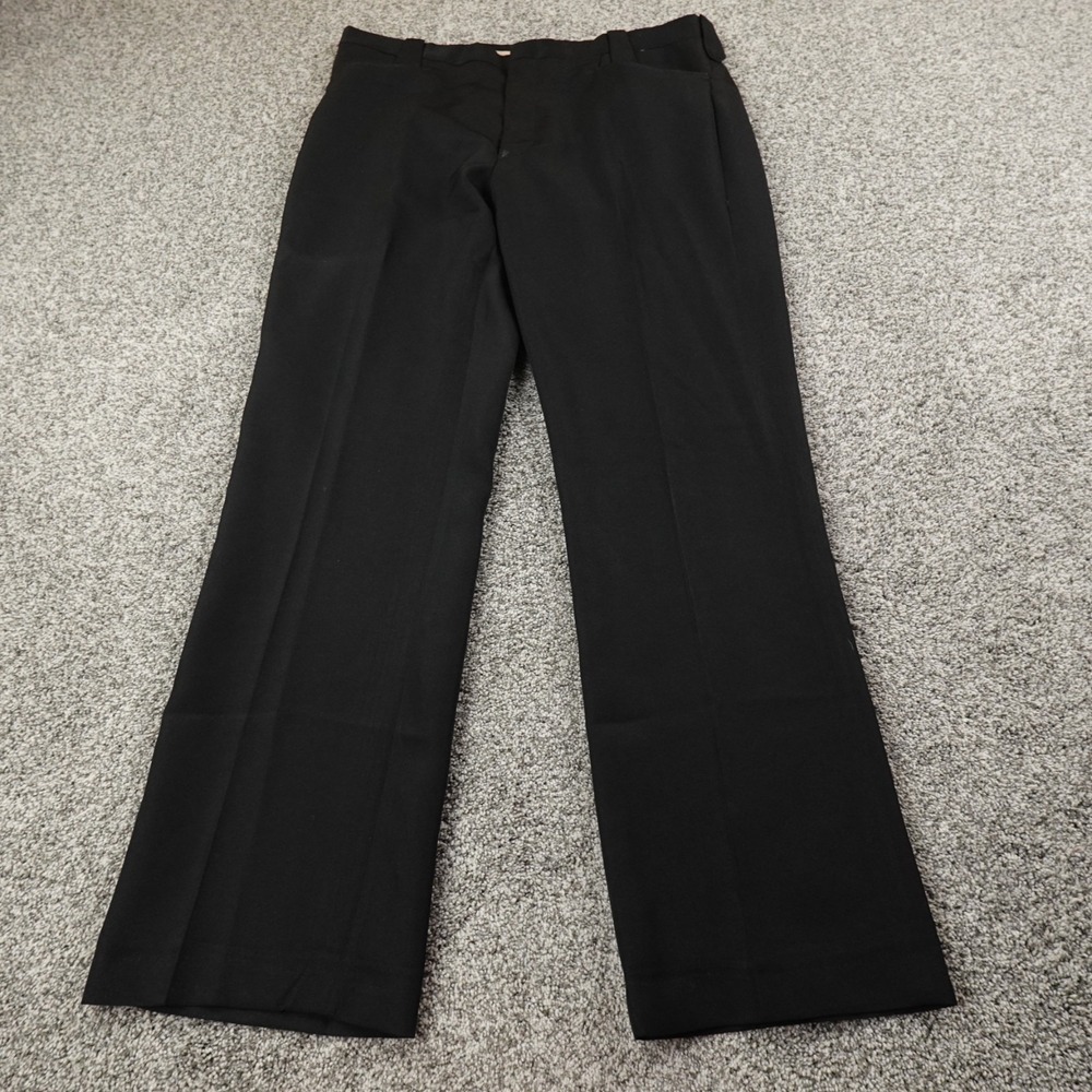 VTG Circle S Pants Mens 40X34 Black Slacks Chino Dress Trousers Western Bootcut
